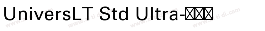 UniversLT Std Ultra字体转换